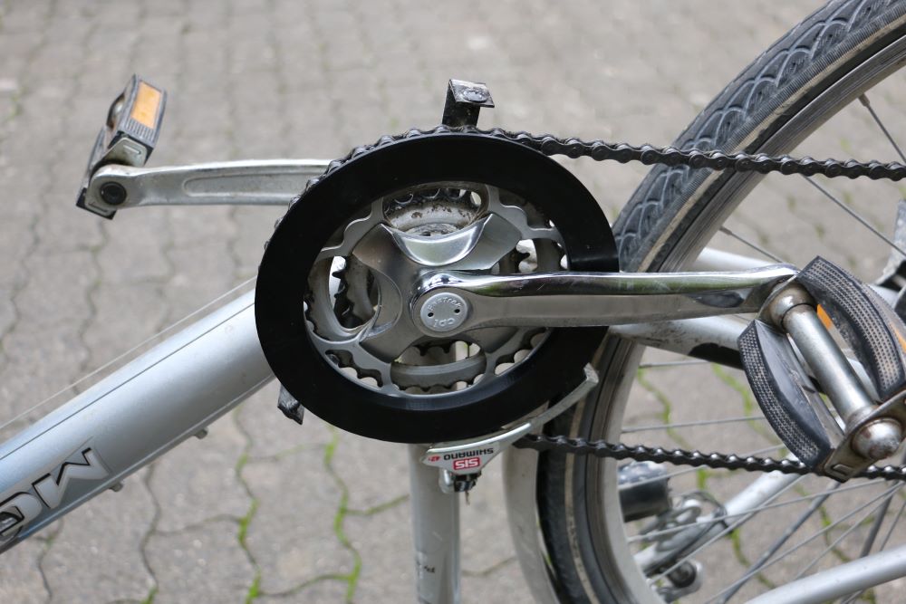 Kettenschutzring für das Fahrrad